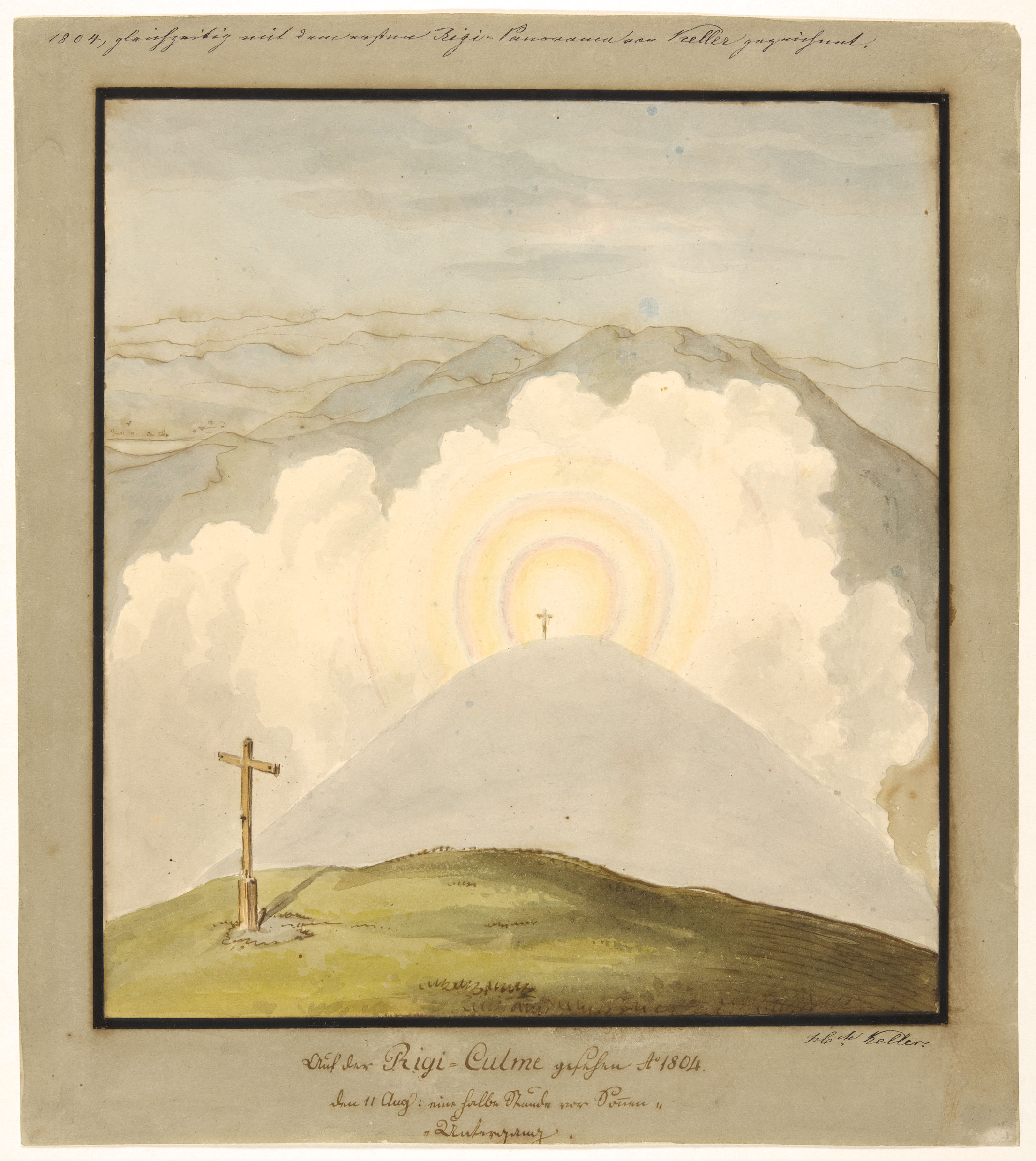 Optische T&auml;uschung auf der Rigi, 1804